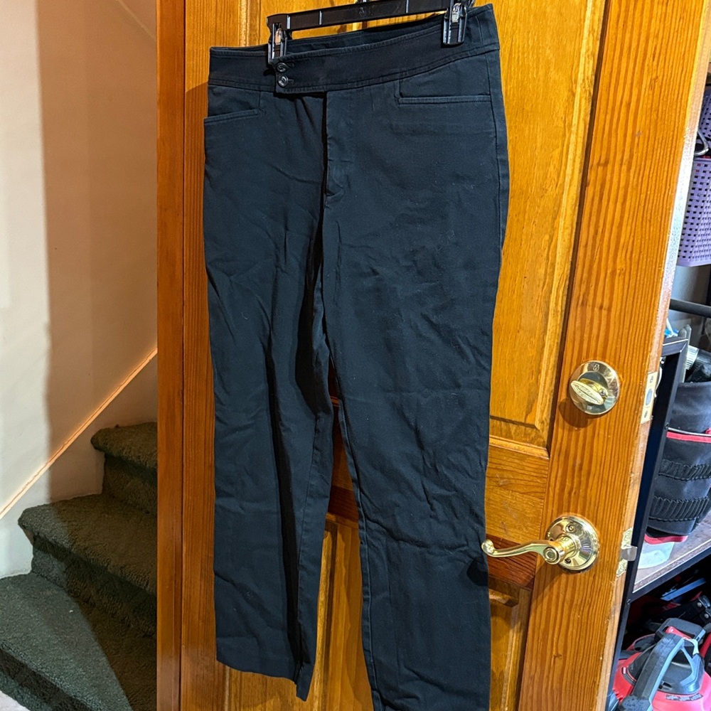 Chaps Women's Elegant Black Wide Leg Pants